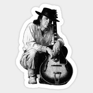 Retro Stevie Ray Vaughan Sticker